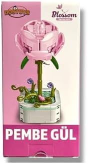 Alternative view of MINISO 104 Parça Pembe Gül Yapım Seti - Gerçekçi Ve Dekoratif Yapı Oyuncağı, DT06289-12
