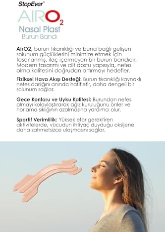 Alternative view of StopEver AIRO2 Nasal Plast Nefes Açıcı Burun Bandı 10lü
