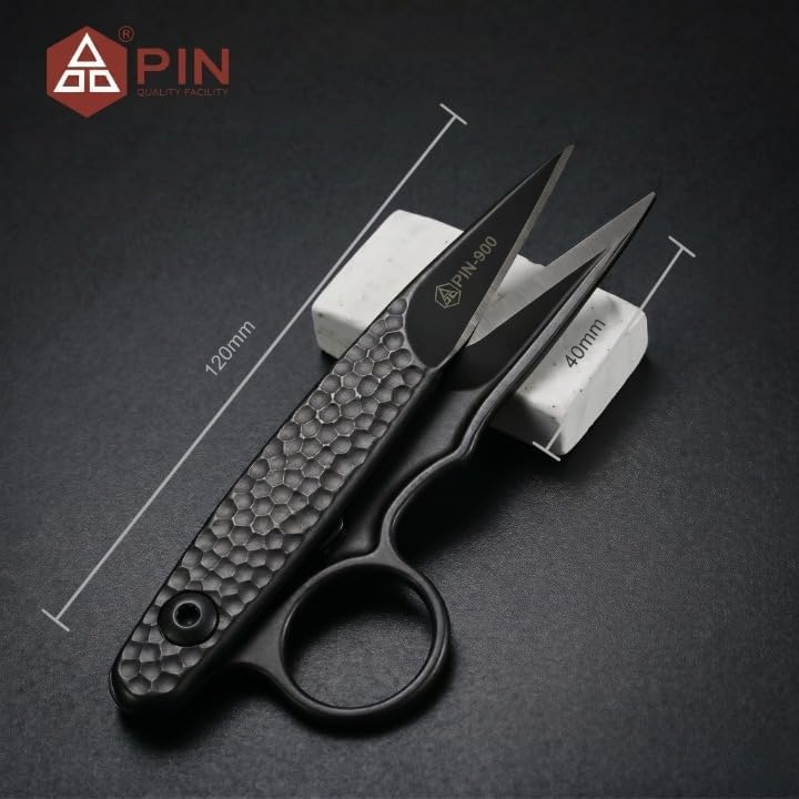 Premium Seri Paslanmaz İplik Temizleme Makası (Siyah)