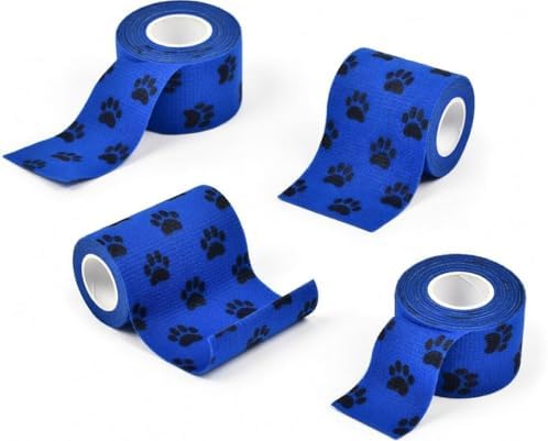 Alternative view of Octacare Kendinden Yapışkanlı Kedi ve Köpek Pati Bandajı, Mavi, Pati Desenli, 5 cm x 4.5 Metre, 4 Adet