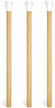 Alternative view of 3'lü Tırtıklı Ahşap Kuş Tüneği 25 cm