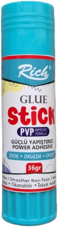 Alternative view of Rich® Glue Stick, PVP Geliştirilmiş Formül, Güçlü Yapıştırıcı, Toksik Madde İçermez, Yıkanabilir, 36gr