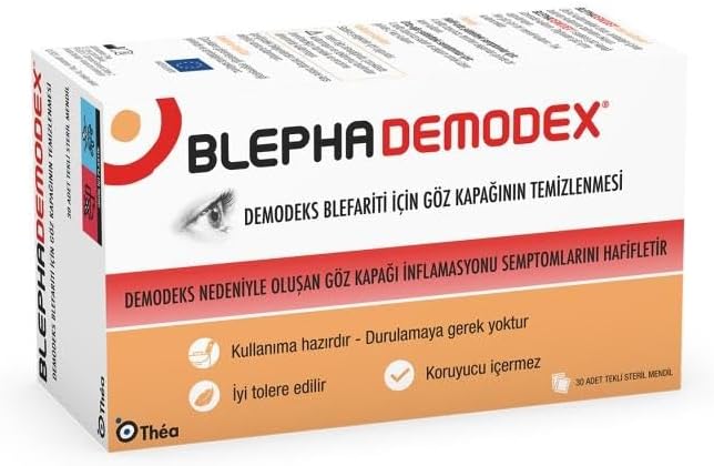 Thea Pharma Blephademodex Wipes Göz Çevresi Temizleme Mendili 30Lu