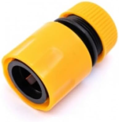 EMKA 5460-500 Hortum Bağlantı Eki, 1/2 İnç, Plastik, Sarı ve Siyah Renk, Bahçe Sulama için