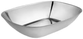 Alternative view of Paslanmaz Çelik Kayık Tabak Kase, 18/10-304 Çelik,17x12 cm, Gümüş, Çerezlik, Meze ve Salata Sunumu, 1 Adet