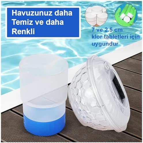 Alternative view of Güneş Enerjili, Klor Hazneli, Kumandalı Havuz LED Aydınlatma 1 Adet/GT-PL01