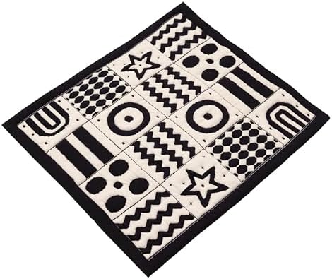 3D Yumuşak Organik Pamuk Emekleme Battaniyesi – GOTS Sertifikalı, 100x100 cm, Tasarım, Motor Beceri Gelişimi için, Çift Taraflı, İplik Ucu İçermez, Yıkanabilir ve Sürdürülebilir
