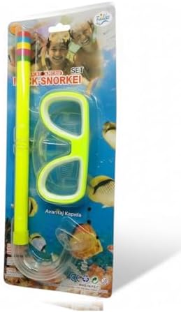 Çocuk 3'Lü Set Maske-Şnorkel-Kulak Tıkacı Orjinal Kutulu Deniz Havuz Dalış Hediyelik