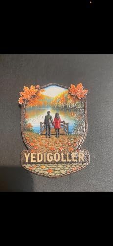 Yedigöller Polyester Mıknatıs, Bolu Temalı Dekoratif Magnet, Sonbahar Manzaralı Hediyelik Eşya