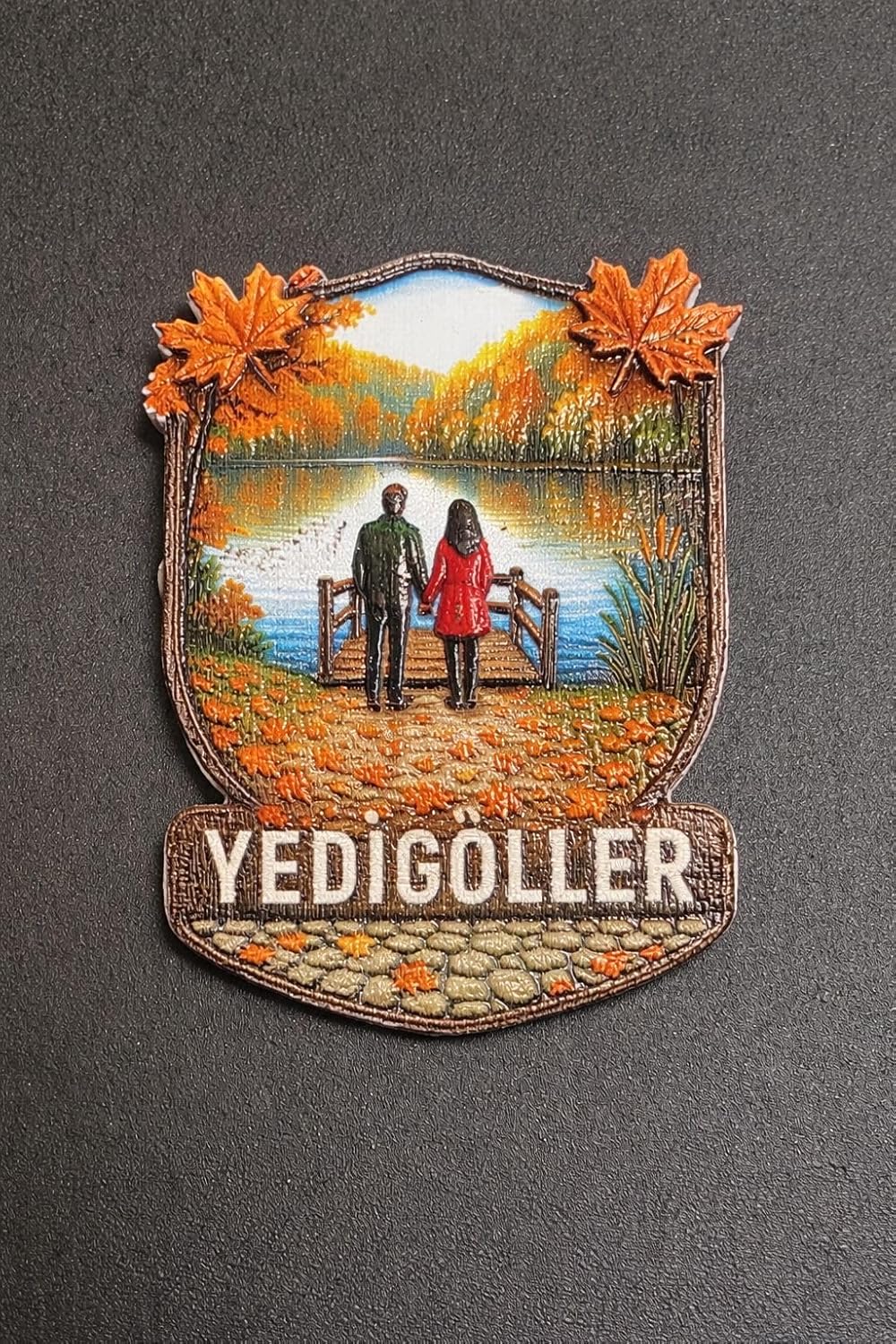 Alternative view of Yedigöller Polyester Mıknatıs, Bolu Temalı Dekoratif Magnet, Sonbahar Manzaralı Hediyelik Eşya