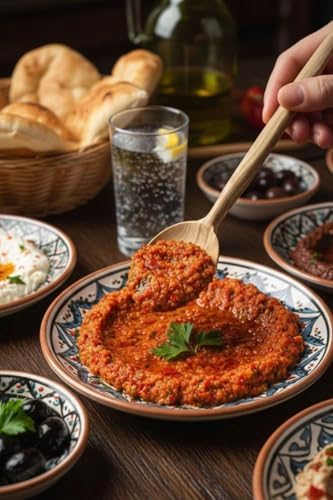 Alternative view of Doğal Zeytin Ağacı, El Yapımı Servis Kaşığı, 23 cm, Ahşap, Kahverengi, BPA, 1 Adet