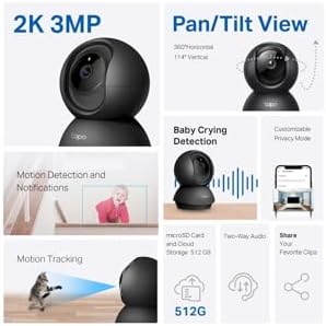 Alternative view of TP-LINK C211 (2-Pack) 2K 3MP Yatay ve Dikey Ev Güvenliği Wi-Fi Kamerası 2'li