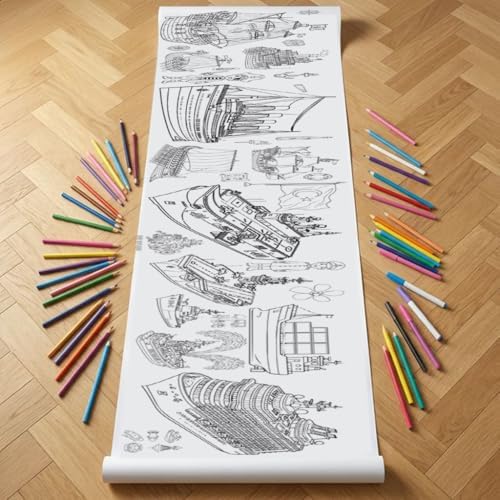 Alternative view of Çocuklar İçin Eğitici 4 Metre Dev Aktivite Rulosu Gemiler 45 Cm Genişliğinde