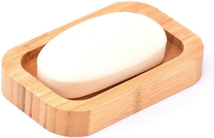 Alternative view of Bambu Katı Sabunluk Mutfak Banyo Ahşap Sabun Kutusu Oval Delikli Model Bambu Sabunluk 1 Adet