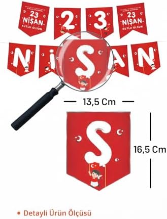 23 Nisan Dekoratif Süsü Flama Okul Süsü, Atatürklü Balon, Türk Bayrağı Pano Süsleri 2026
