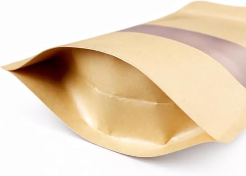 Pencereli Doypack Dik Duran Poşetler – 50’li Paket, Şeffaf Pencereli, Kilitli (Ziplock) ve Kolay Açma Çentikli, Çok Amaçlı Gıda Saklama Poşetleri (11 cm – 18 cm)