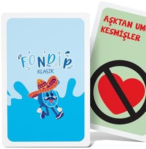 Fondip Klasik İçki Oyunu, 165 Kartlı, Yetişkinler için Eğlenceli Kart Oyunu, 18+