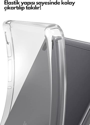Alternative view of Galaxy Tab A9 Şeffaf Kılıf Silikon Tablet Kılıfı Ultra İnce Buzlu Şeffaf Kılıf (Tab A9)