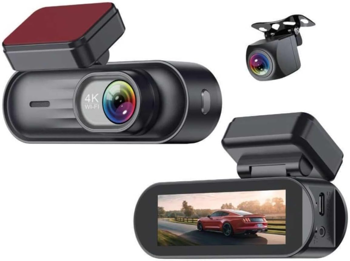 Alternative view of 4K Ultra HD Cam, WiFi Bağlantılı, GPS, G-Sensor, Döngüsel Kayıt, Araba Kamerası, Oto Kayıt Cihazı, Full HD Video, 256GB'a Kadar SD Kart Desteği Cam | V38