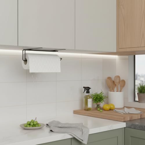 Havluluk Peçetelik Askısı Banyo Mutfak Düzenleyicisi Kağıt Rulo Havlu Askılığı Pratik Siyah Rulo