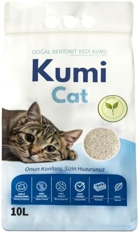 Eko-Premium Saf Dokunuş Kokusuz Naturel Kedi Kumu, Alerji Dostu Güçlü Topaklanan Bentonit (5 L)