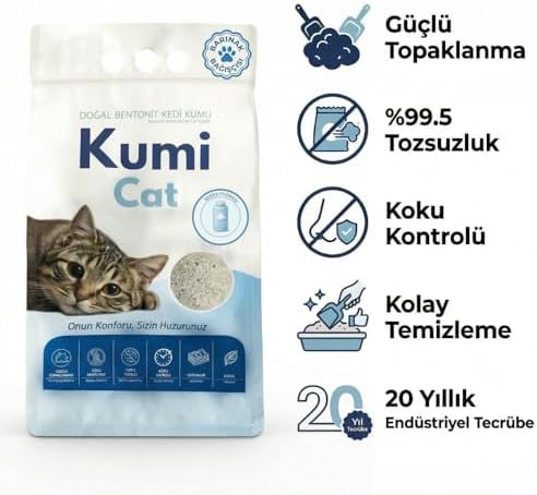 Alternative view of Eko-Premium Saf Dokunuş Kokusuz Naturel Kedi Kumu, Alerji Dostu Güçlü Topaklanan Bentonit (5 L)