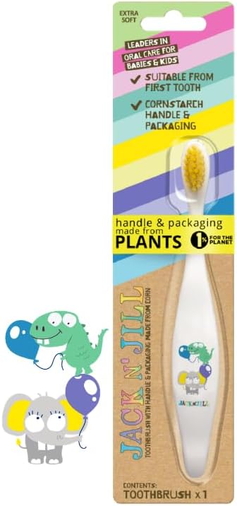 N' Jıll N Jill Bebek Diş Fırçalama Seti (Fil&Dino Diş Fırçası + Muz Aromalı Macun 50G)