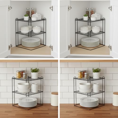 3 katlı Tabaklık Dolap Içi Düzenleyici Organizer Tezgah Banyo Tabak Bardak Düzenleme