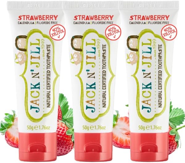 N Jill Doğal Sertifikalı Diş Macunu - Çilek Aromalı 3’lü Paket (3x50g)
