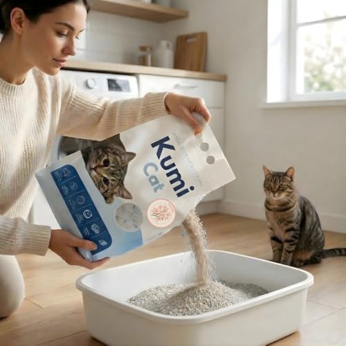 Eko-Premium Esintisi Sakura Kiraz Çiçeği Kokulu Kedi Kumu, Güçlü Topaklanan Bentonit (5 L)