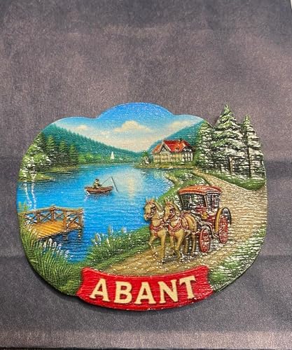 Bolu Abant Temalı Dekoratif Magnet, Renkli Kabartmalı Tasarım, Hediyelik Hatıra Magneti