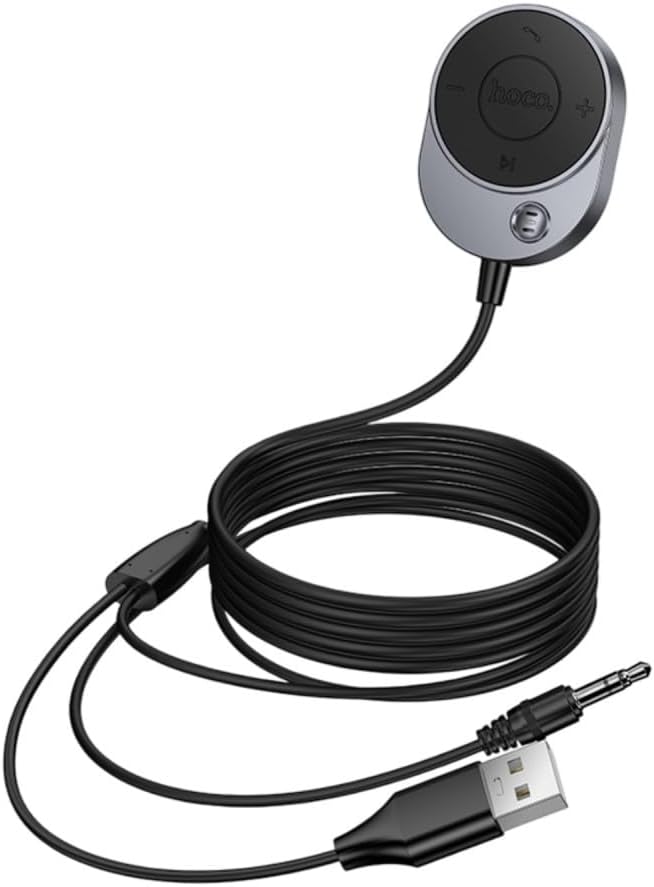 Bluetooth 5.4 Kablosuz Adaptör | 3.5mm AUX Girişli Tüm Cihazlarla Uyumlu | Hands- Görüşme & Fonksiyonel Tuşlar | 150cm Kablo | Telefon, Tablet ve Bilgisayarlarla Uyumlu | E150