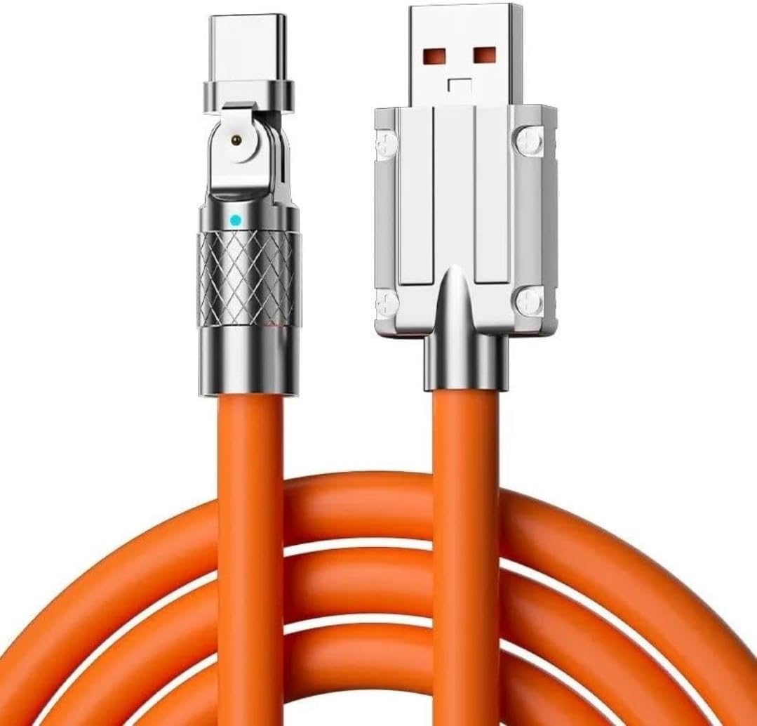 Alternative view of 1560 Usb To Type C Hızlı Şarj Data Kablosu Çevirici Dönüştürücü Adaptör 180° Döner 120W / 6A Süper Hızlı Şarj (1 Metre)