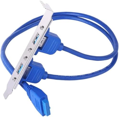 9249 19 Pin USB 3.0 Arka Pci Panel Genişleme Braketi 2 Port Çoklayıcı Kablosu. bilgisayarın arkasına iki USB 3.0 bağlantı noktası ekleyin, anakart standart tam boy PC kart braketinde ekleyin