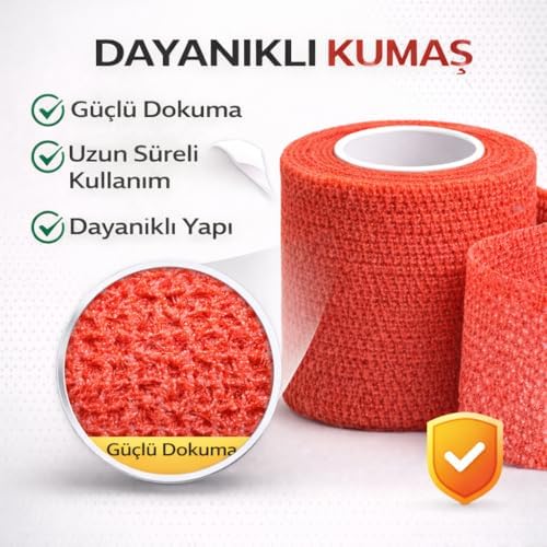 SOGUD Mavi Elastik Bandaj – Çok Amaçlı Spor ve Veteriner Bandajı, Esnek Destek Sargısı, Bilek Diz Ayak ve Kas Koruyucu Bandaj, Köpek ve Kedi İçin Koruyucu Sarma Bandı, Nefes Alabilir