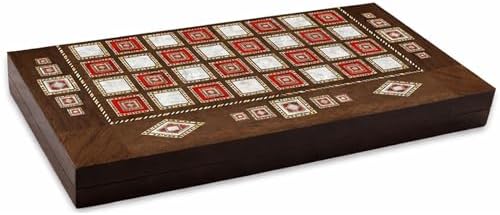 Alternative view of Star Tavla Platin Sedef Büyük Boy 12 mm MDF Kasa, Parlak Selefon Kaplama, Çizilmeye Karşı Dirençli Coex Kaplama Mıknatıslı Kapama Şık ve Kaliteli Sağlam