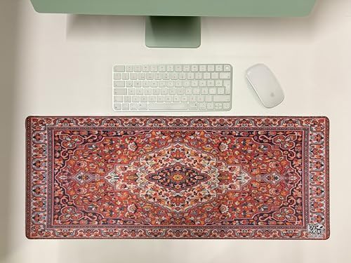 Alternative view of Mouse Pad, 30x70 cm, Mavi Halı Desen Baskılı, Kaymaz Taban, Bilek Destekli, Dikişsiz Kenar, Ergonomik, Ofis ve Oyuncular için (Halı kilim Deseni)