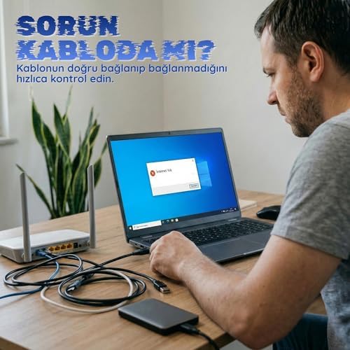 Alternative view of Network Kablo Tester RJ11 İnternet Kablosu Kontrol Cihazı - CAT5/6/7/8 Ethernet Kablo Uyumlu - Ayrılabilir Remote Modül - LED Göstergeli Hatalı Bağlantı Tespiti - Hızlı/Yavaş Mod