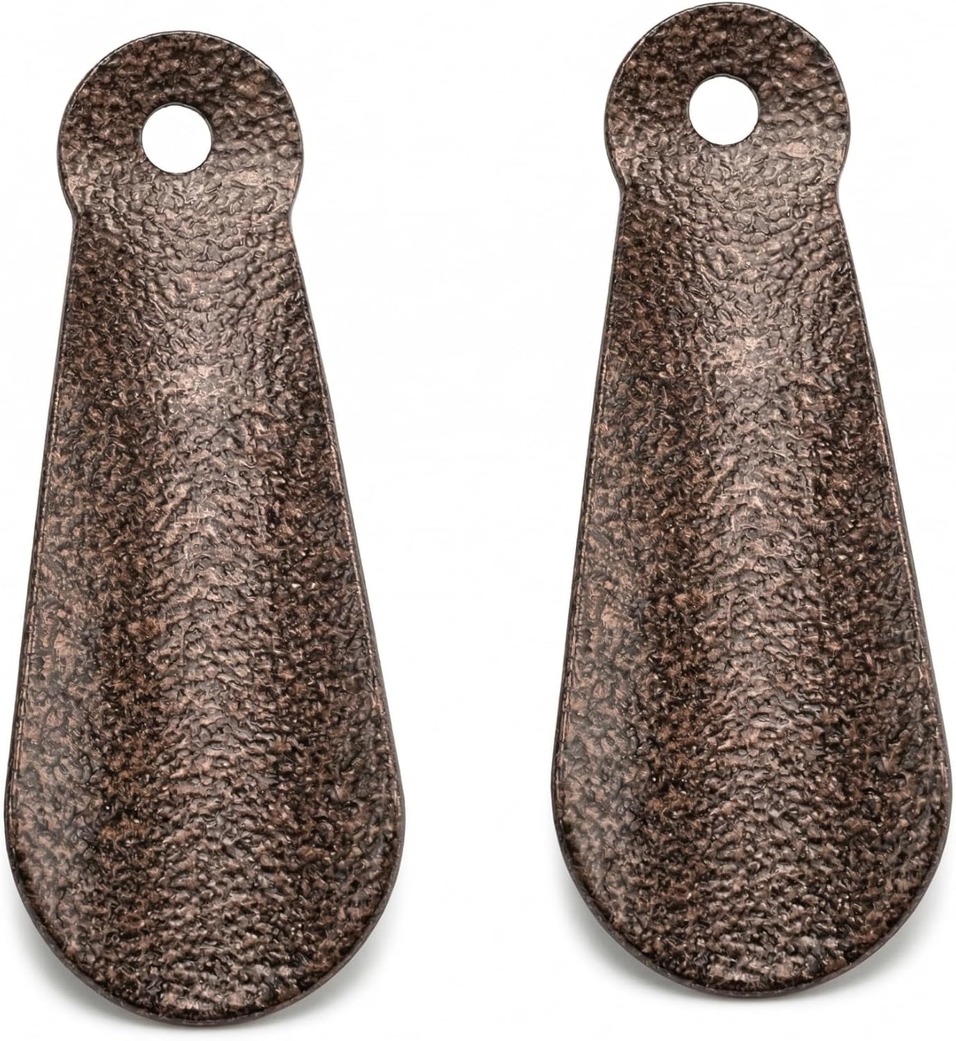 Alternative view of 2'li Mini Metal Ayakkabı Çekeceği Seti (10 cm) - Bakır Eskitme Kaplama Cep ve Cüzdan Tipi Portatif Kerata Takımı