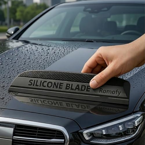 Premium Silikon Araç Su Çekici Çizmez - Su Lekesi Önleyici Araba Slikon Çekçek Cam Ve Kaporta Su Temizlik Sileceği - Hızlı Kurulama Aparatı - Esnek Gövdeli Araç, Cam ve Kaporta Sileceği