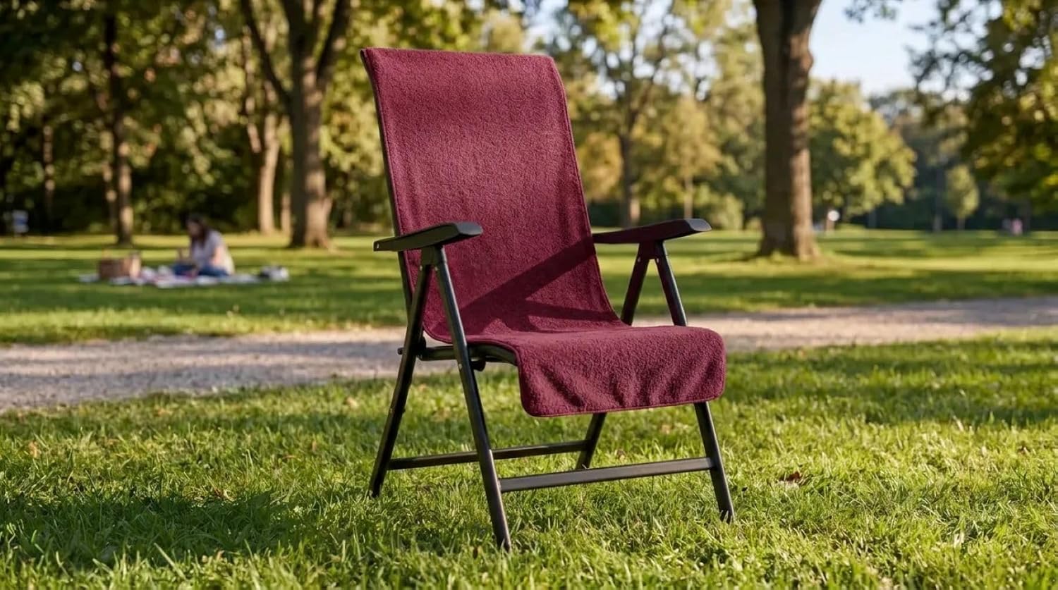 Alternative view of KobeHome%100 PAMUK SANDALYE KILIFI BORDO 60X130 CM