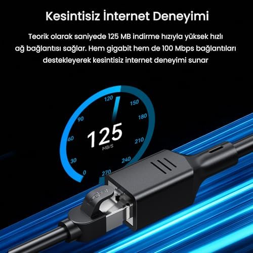 Cat6 1000Mbps Gigabit FTP Ethernet Ağ Uzatma Kablosu 50CM