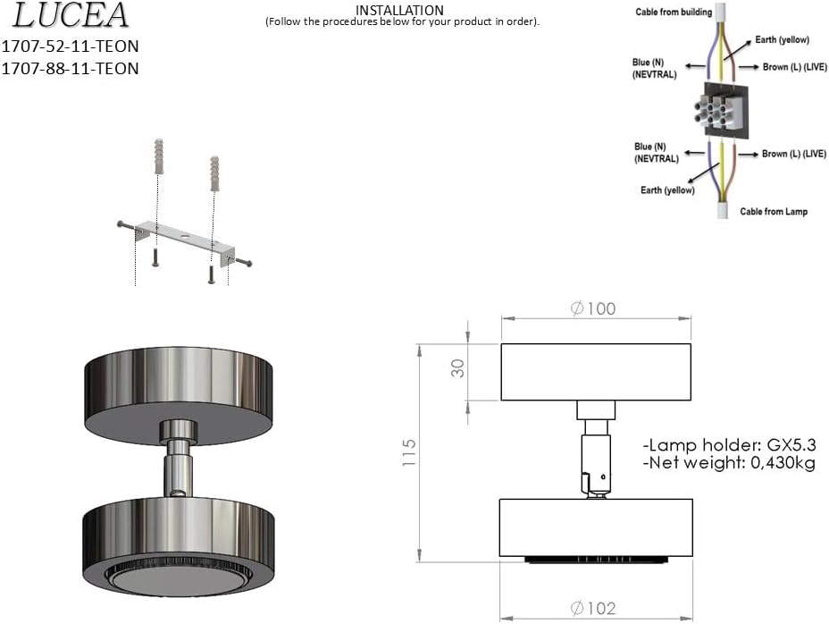 Alternative view of Zeon Tekli Antik Lak Plofonyer 1XGX5.3