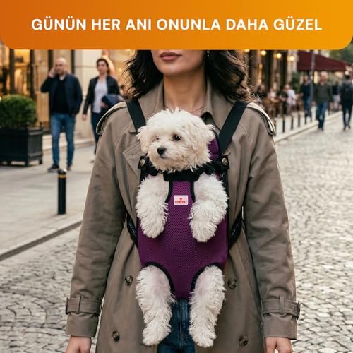 GOBYPET Kedi ve Küçük Irk Köpek İçin Ana Kucağı Taşıma Çantası, Evcil Hayvan Taşıyıcısı, Büzgülü ve Rahat Kullanım