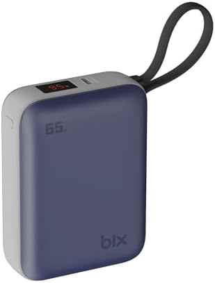 Bix PB120 20000mAh PD 65W Cep Boyu Kompakt Tasarımlı Dijital Göstergeli Powerbank Taşınabilir Süper Hızlı Şarj Cihazı (Mavi)