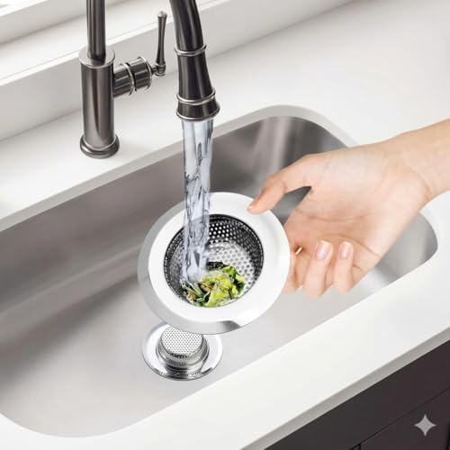 7 cm Paslanmaz Çelik Lavabo Süzgeci - Küçük Boy Mutfak ve Banyo Eviye Gider Koruyucu, Tıkanma Önleyici Metal Süzgeç - Dar Giderler İçin İdeal Evye Filtresi (1 Adet)
