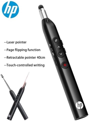 HP Telescopic Presentation 2.4G Kablosuz Sunum Kumandası, USB Alıcılı, Kırmızı İşaretleyici, Dokunmatik Kontrol, Teleskopik Tasarım, Şarjlı Sunum Pointer | SS232