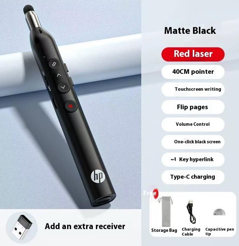 Alternative view of HP Telescopic Presentation 2.4G Kablosuz Sunum Kumandası, USB Alıcılı, Kırmızı İşaretleyici, Dokunmatik Kontrol, Teleskopik Tasarım, Şarjlı Sunum Pointer | SS232