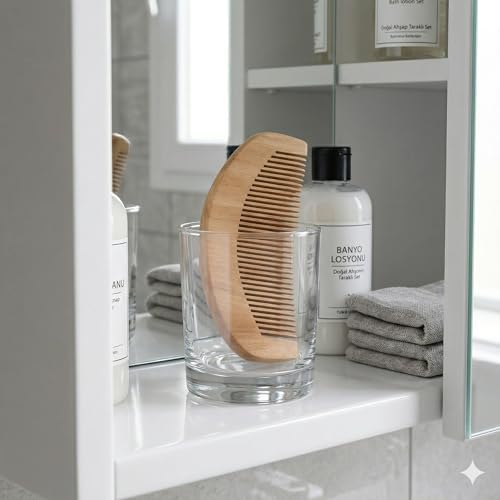 Alternative view of Doğal Ahşap Bambu Tarak - Antistatik Saç Açma Tarağı, Saç Dökülmesi Karşıtı ve Kırılma Önleyici, Kafa Derisi Masaj Etkili Ekolojik Saç Fırçası (Tüm Saç Tipleri İçin)