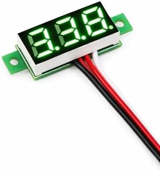 0.28 Inch 0-100 3 Kablolu DC Voltmetre Yeşil